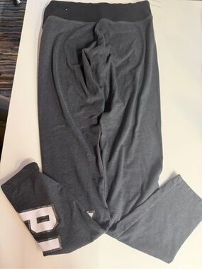 Victoria's Secret Charcoal Gray Sweatpants with Pink Logo Detail
